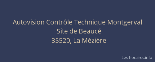 Autovision Contrôle Technique Montgerval