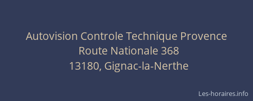 Autovision Controle Technique Provence
