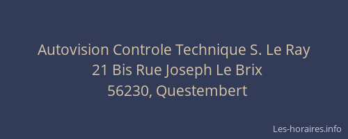 Autovision Controle Technique S. Le Ray