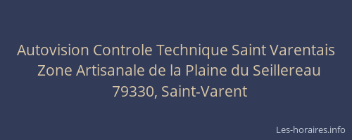 Autovision Controle Technique Saint Varentais