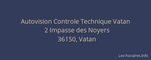 Autovision Controle Technique Vatan
