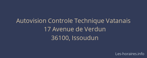 Autovision Controle Technique Vatanais