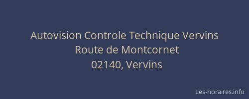 Autovision Controle Technique Vervins
