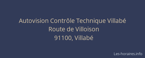 Autovision Contrôle Technique Villabé