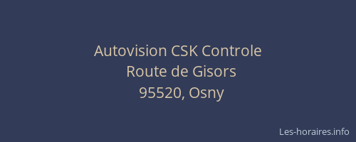 Autovision CSK Controle