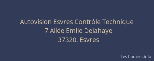 Autovision Esvres Contr&ocirc;le Technique