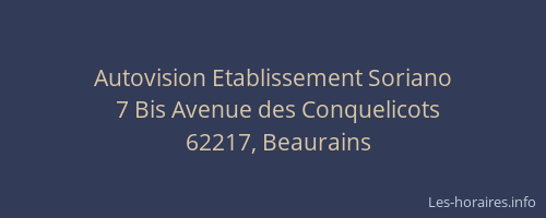 Autovision Etablissement Soriano