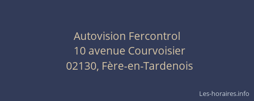 Autovision Fercontrol