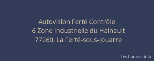 Autovision Ferté Contrôle