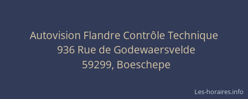 Autovision Flandre Contrôle Technique