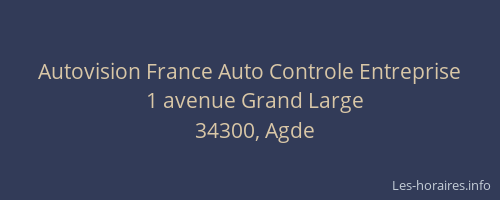Autovision France Auto Controle Entreprise