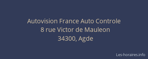 Autovision France Auto Controle