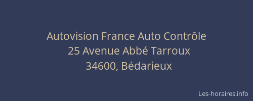Autovision France Auto Contrôle