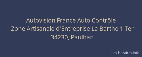 Autovision France Auto Contrôle