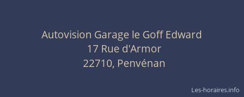 Autovision Garage le Goff Edward