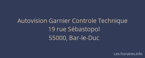 Autovision Garnier Controle Technique