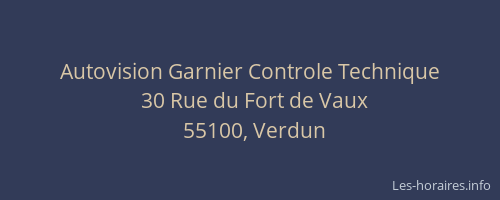 Autovision Garnier Controle Technique