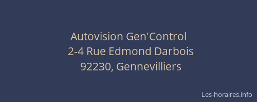 Autovision Gen'Control