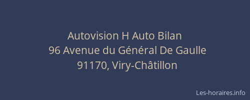 Autovision H Auto Bilan