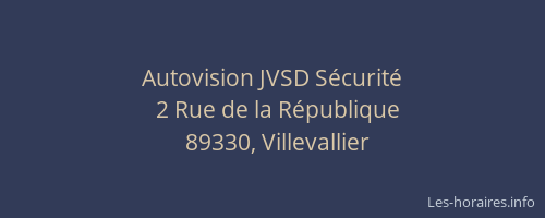 Autovision JVSD Sécurité