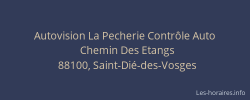 Autovision La Pecherie Contr&ocirc;le Auto