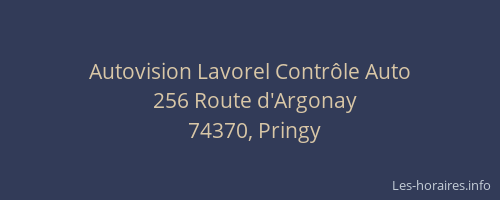 Autovision Lavorel Contr&ocirc;le Auto