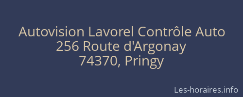 Autovision Lavorel Contrôle Auto