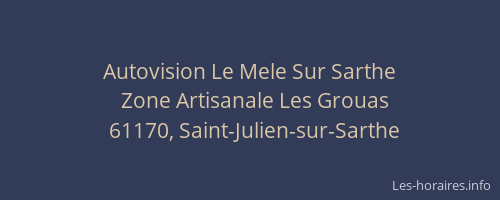 Autovision Le Mele Sur Sarthe