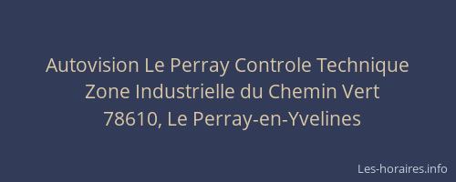 Autovision Le Perray Controle Technique