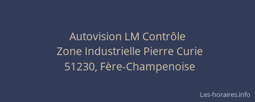 Autovision LM Contrôle
