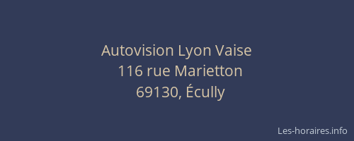 Autovision Lyon Vaise