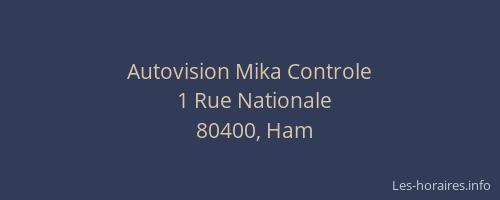 Autovision Mika Controle