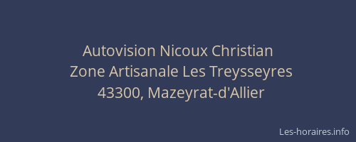 Autovision Nicoux Christian
