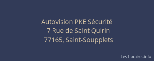 Autovision PKE Sécurité