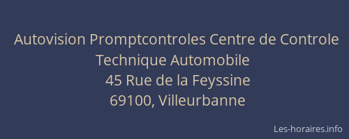 Autovision Promptcontroles Centre de Controle Technique Automobile