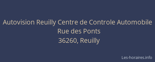 Autovision Reuilly Centre de Controle Automobile