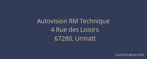 Autovision RM Technique