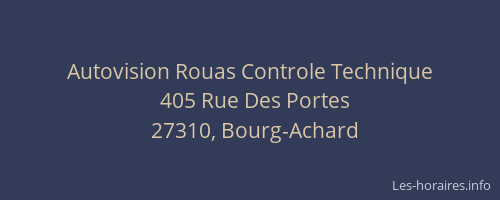 Autovision Rouas Controle Technique
