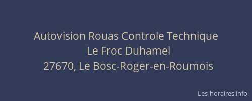 Autovision Rouas Controle Technique