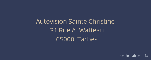 Autovision Sainte Christine