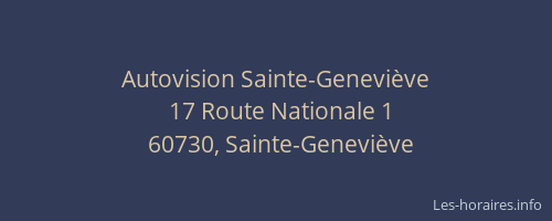 Autovision Sainte-Geneviève