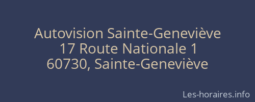 Autovision Sainte-Geneviève