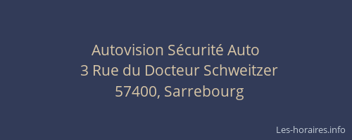 Autovision S&eacute;curit&eacute; Auto