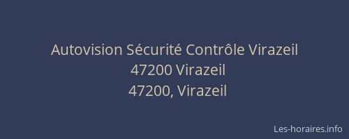 Autovision S&eacute;curit&eacute; Contr&ocirc;le Virazeil