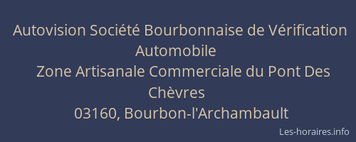 Autovision Société Bourbonnaise de Vérification Automobile