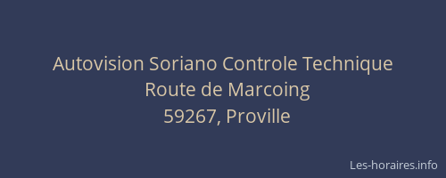 Autovision Soriano Controle Technique