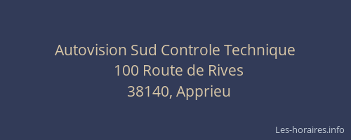 Autovision Sud Controle Technique