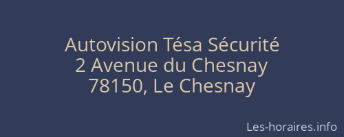 Autovision Tésa Sécurité