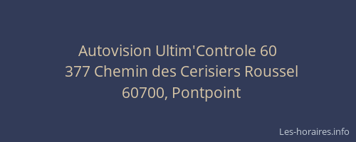 Autovision Ultim'Controle 60