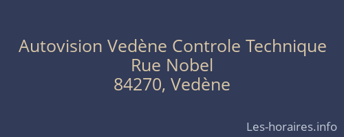 Autovision Vedène Controle Technique
